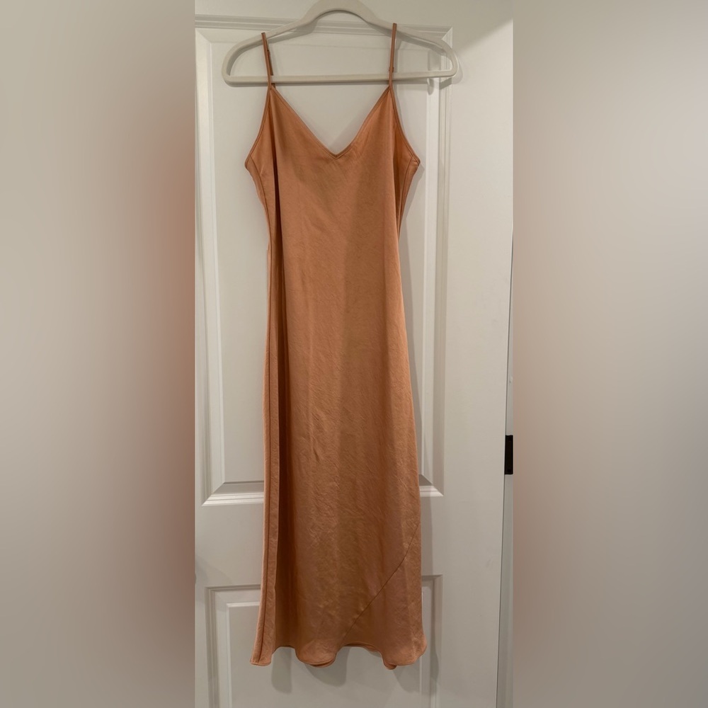 Aritzia Wilfred Satin Cooper Midi Dress